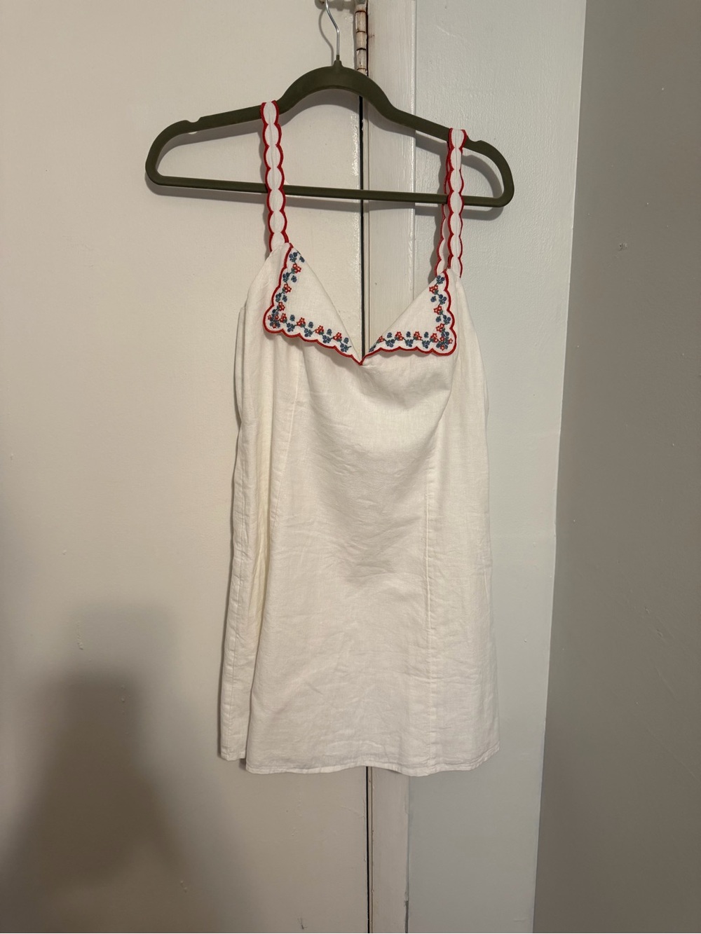 NWT Abercrombie Floral Embroidered Collar Dress